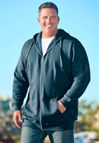 Image of KingSize Men's Big & Tall Fleece Zip-front Hoodie Jacket