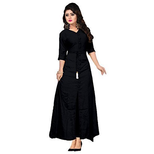 plain long kurti design