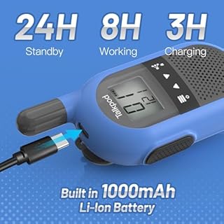 Talkpod F40 Family Walkie Talkies for Kids Adults, 4Pack Christmas Toy Birthday Gift, Rechargeable Two Way Radios 22CH FRS Walky Talky with VOX LCD Display for Adventures Camping Hiking