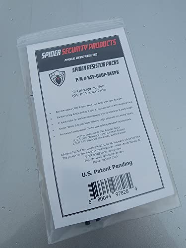 Resistor Packs (Qty 10) Spider Security SSP-OSDP-RESPK End of Line (EOL) for Access Control Card Readers [$59.96 MSRP]