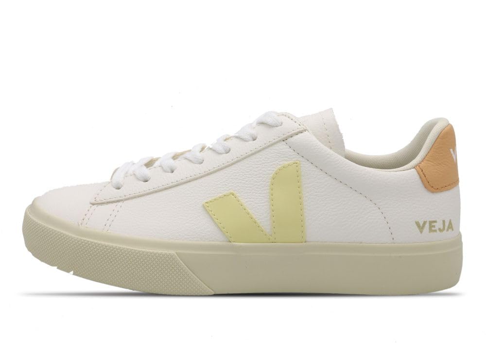 Veja Campo Men's Lace Up Chromefree Leather Trainers (Black White, 9 US) 40 EU White Multi