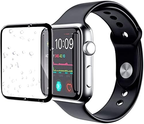 Kit 2x Películas 5D Bordas Anti Riscos Compatível com Apple Watch + Kit Aplicação (40mm)