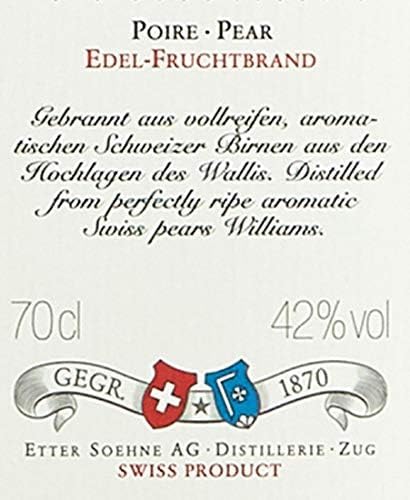 Etter Williams Birne Edel-Fruchtbrand Schweiz (1 x 0.7 l)
