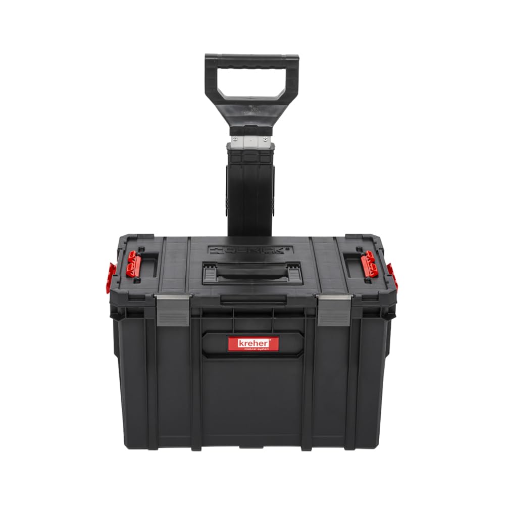 XL Werkzeugtrolley - Qbrick System Werkzeugkoffer mit Rollen, Werkstattkoffer, Werkstattwagen Set mit viel Zubehör! B x T x H in cm: 53 x 38 x 98 cm ! Der mobile Alleskönner, Privat & Gewerbe (SET 6)