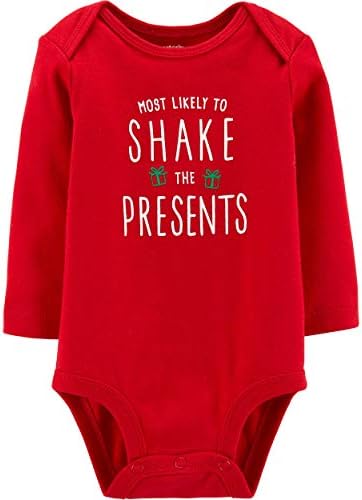 My First Christmas Shake The Presents Bodysuit (New Born) Unisex