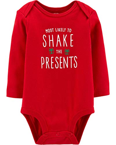 My First Christmas Shake The Presents Bodysuit (New Born) Unisex
