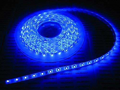 Aftertech® 24v 24volt 5m BLU IMPERMEABILE LED STRIP STRISCIA BLUE CAMION C4C4