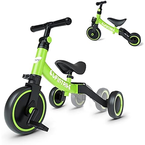 besrey 5 in 1 Toddler Bike for 10 Month to 4 Years Old Kids, Toddler Tricycle Kids Trikes Tricycle, Toys for Boy & Girl, Balance Training, Removable Pedals Cover