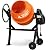 SILVEL 4.3 Cu.Ft. Concrete Mixer Machine, 450W 3/5HP Electric Cement Mixer Machine with Wheel and Stand for Stucco