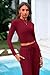 PRETTYGARDEN Women's 2 Piece Sets 2025 Fall Long Sleeve Crop Tops Wide Leg Pants Matching Outfit Tracksuits Fashion Clothing (Wine Red,X-Large)