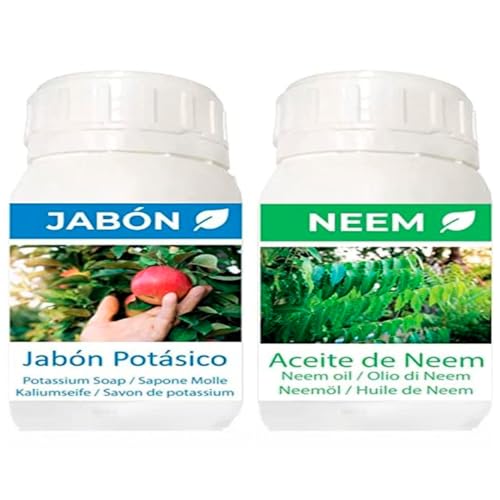 PLANTAWA Jabón Potásico y Aceite de Neem (2X250 ml) | Fórmula Natural, Biodegradable y Sostenible.