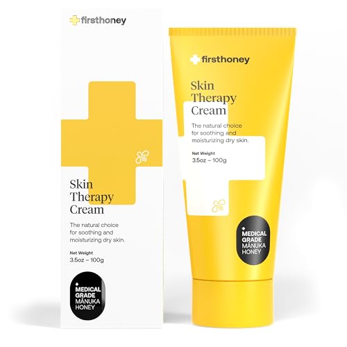 FIRST HONEY Manuka Honey Cream for Dry & Itchy Skin | Fast Relief for Eczema Rosacea Psoriasis & Dermatitis | Natural & No Fillers | Safe for Babies & Toddlers | 3.5 oz