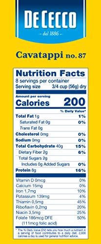 De Cecco Cavatappi No.87 Pasta, 16 Oz #TOP4