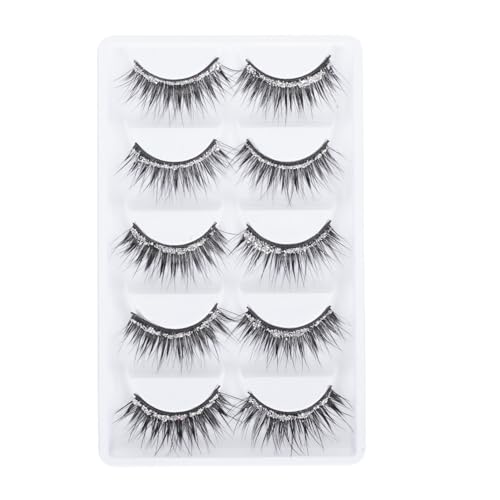 PACKOVE 5paires Faux Cils Décoratifs Recourbés Accessoire de Maquillage pour Yeux Cils pour Femmes Maquillage des Yeux