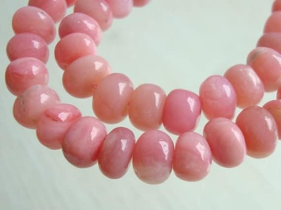 Peruvian Pink Opal rondelles AA+ pour création bijoux de luxe