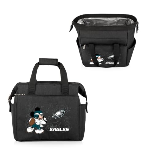 Image of PICNIC TIME NFL Mickey Mouse On The Go Lunch Bag - Soft Cooler Lunch Box - Insulated Lunch Bag, (Black)