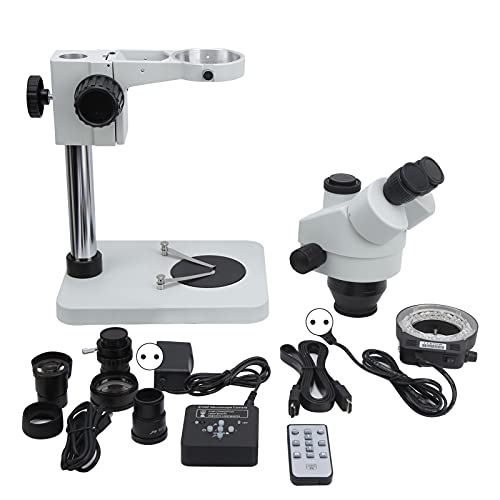 Stereomikroskop, 45 Grad geneigt 360 Grad schwenkbare Augentuben 21MP 2K USB Mikroskop Kamera Trinokulares Mikroskop für… – Bild 8