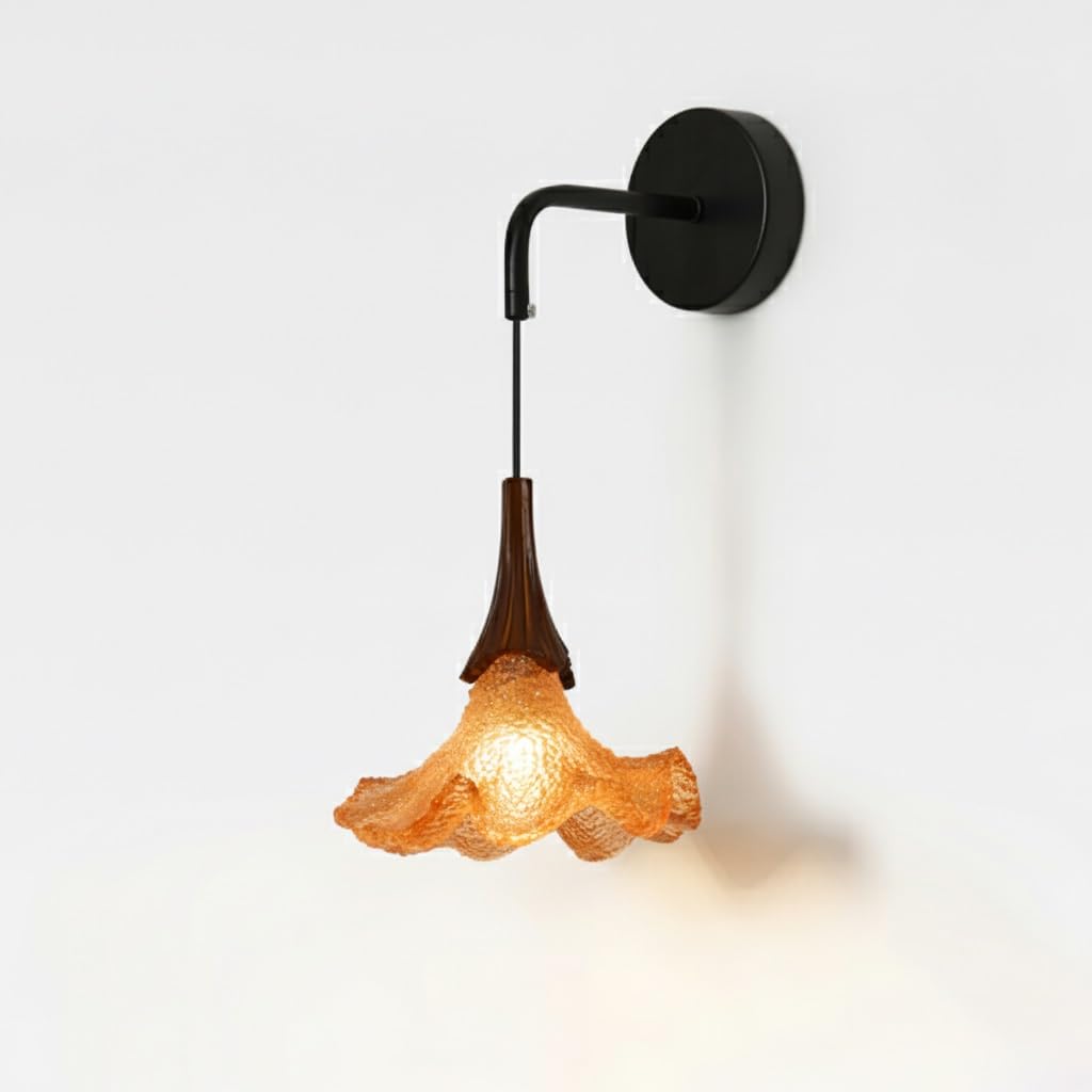 Lámpara de pared de hierro negro nórdica con iluminación decorativa G9 de resina