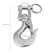 Zohisin 304 Stainless Steel Eye Clevis Lifting Chain Snap Hook 150kg Working Load Limit 90mm Secure for Lifting Chains Slings Industrial Applications