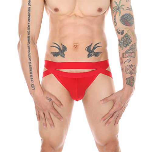Mens Cotton Jock Strap Underwear Athletic Supporter Jockstrap Low Waist Hollow Out Male Underpants Thongs G String2