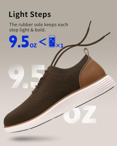 Image of VILOCY Men's Casual Dress Sneakers Lace-Up Oxfords Business Mesh Breathable Walking Shoes Tennis Comfortable