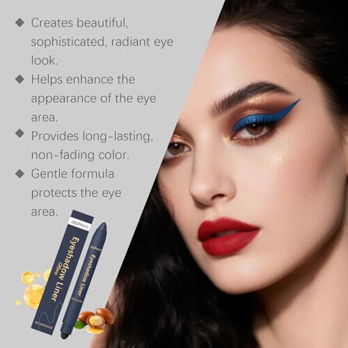 Delineador y sombra crema 2-en-1 azul marino 2G miniatura 3