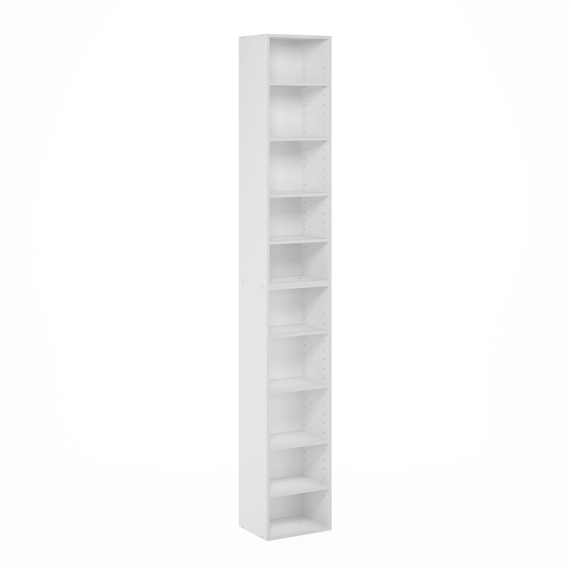 Furinno PASIR Libreria a 10 Ripiani, Libreria con Ripiano Aperto, per Soggiorno, Camera da Letto, Home Office, Bianco