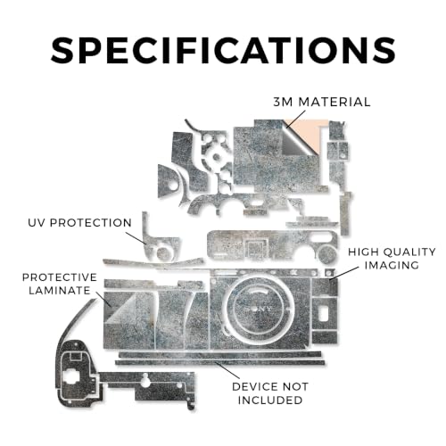 Image of Glossy Glitter Camera Skin Compatible with Sony A6700 Mirrorless Camera (2023) - Shadow Concrete - Premium 3M Vinyl Protective Wrap Decal Cover - Easy to Apply | Crafted in the USA by MightySkins