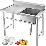 lavello acciaio inox DESIGN AMICO PER L'UTENTE - Un back-splash di 10 cm impedisce efficacemente la spruzzatura di acqua, proteggendo allo stesso tempo la parete. L'ampio foro di drenaggio scarica l'acqua in un batter d'occhio. Griglia inclusa per una facile pulizia di redund un nt impurità senza inceppamenti della tubazione. coperchio adatto aiuta trattenere l'acqua.