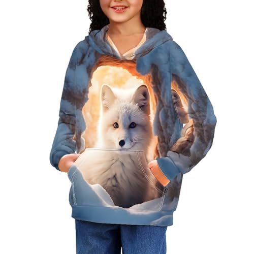 Image of GLUDEAR Teen Boys Girls Novelty Animal Galaxy Hoodies Sweatshirts Pullover