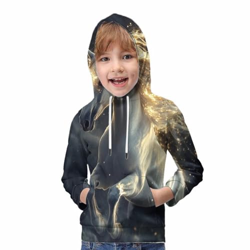 Sweat à capuche cheval 3D pour ado finie la panne d'inspiration mode