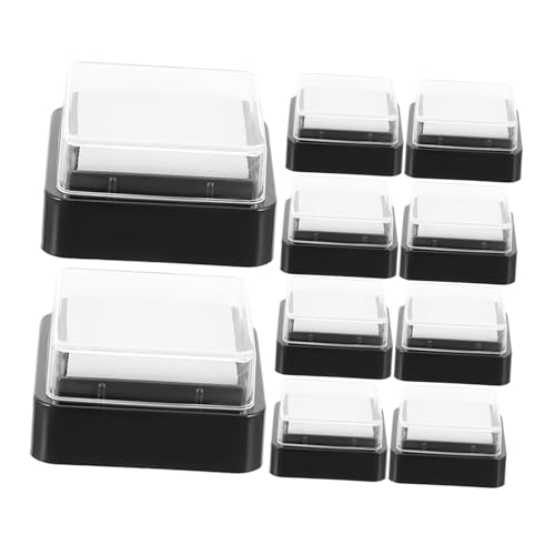 POPETPOP 10 piezas Almohadillas de Tinta Cuadradas para Manualidades de Almohadillas de Esponja Duraderas y Prácticas para Pintura DIY Scrapbooking y Decoración de Tarjetas