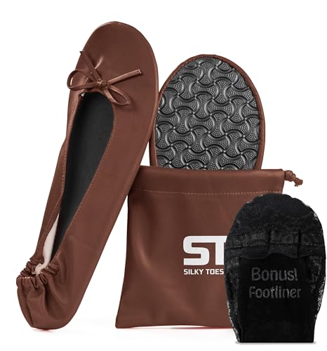 Image of Silky Toes Foldable Flat Shoes for Women | Portable Ballet Flats for Weddings, Parties, Events, Travel |Comfortable Cushioned