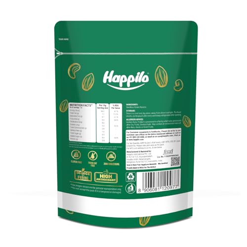 Image of Happilo Premium 1kg Seedless Green Raisins | Rich in Iron & Vitamin B | High in Antioxidants (Pack of 2)