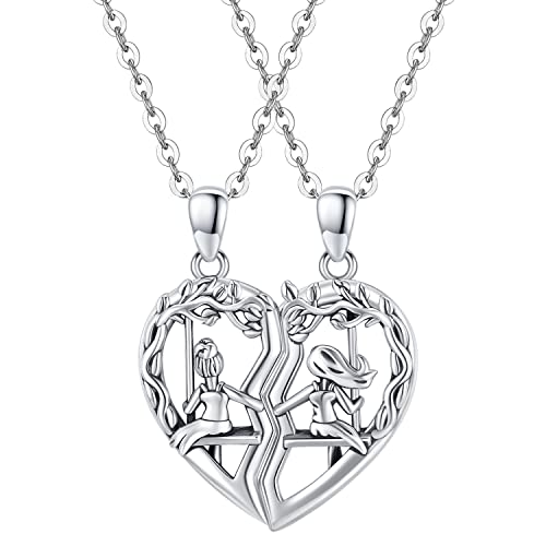 2 Piezas Collar Para Mujer, Plata De Ley, Hermanas Columpio Colgante, Árbol De La Vida, Árbol Genealógico, Cadena De 18.0 In, Amistad Joyas, Regalos Para Mujeres 2 Piezas Collar Para Mujer, Plata De Ley, Hermanas Columpio Colgante, Árbol De La Vida, Árbol Genealógico, Cadena De 18.0 In, Amistad Joyas, Regalos Para Mujeres
