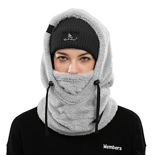 image for Shy Velvet Balaclava Wind-Resistant Ski Mask Winter Face Mask, Fleece 