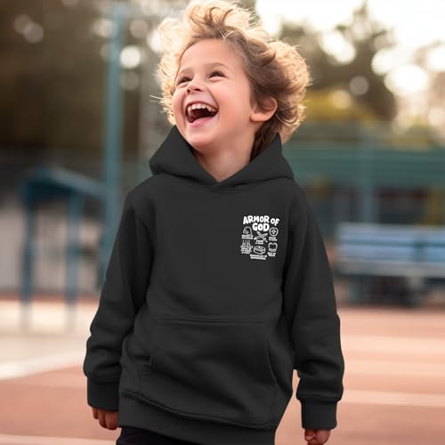 BINTEHGS Christian Hoodies for Kids Religious Faith Hoodie Boys Bible Verse Graphic Sweatshirt Jesus God Pullover with Pocket4