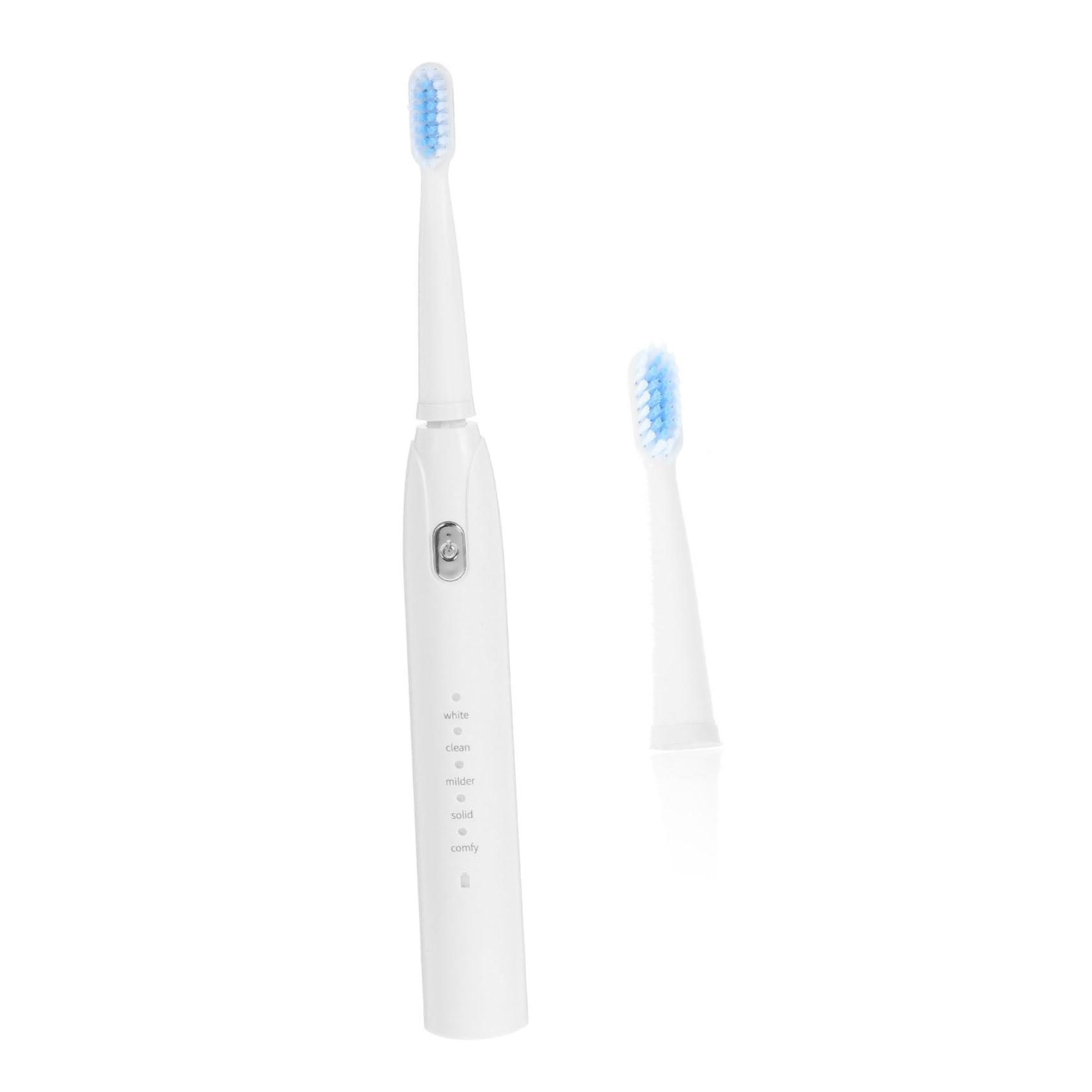 Healvian 2pezzi Spazzolino Elettrico Con Ricarica Usb e Velocità Spazzolino Setole Morbide Per Pulizia Completa Dei Denti Gengive Timer Automatico Di Minuti Per Igiene Ottimale Bianco