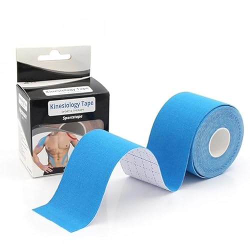 Image of Kinesiology Tape - Elastic Adhesive Sportstape for Muscle Pain Relief, Gym, Fitness, Running - Ideal Support for Knee, Wrist, Shoulder, Back (Random Colour Shipped)