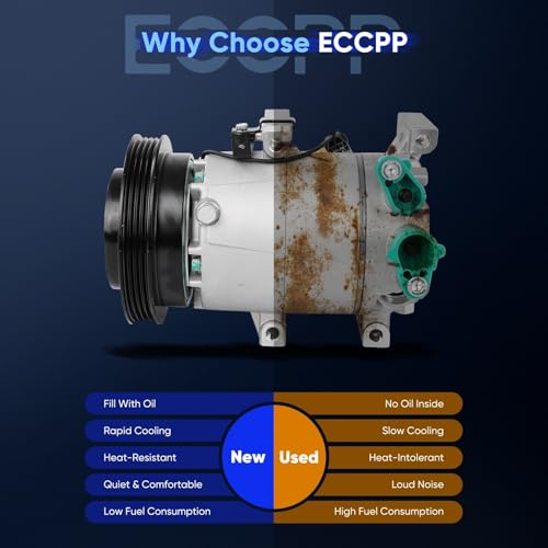 Image of ECCPP AC Compressor 2010-2011 for Hyundai Accent 1.6L AC Compressor with Clutch Rapid Cooling