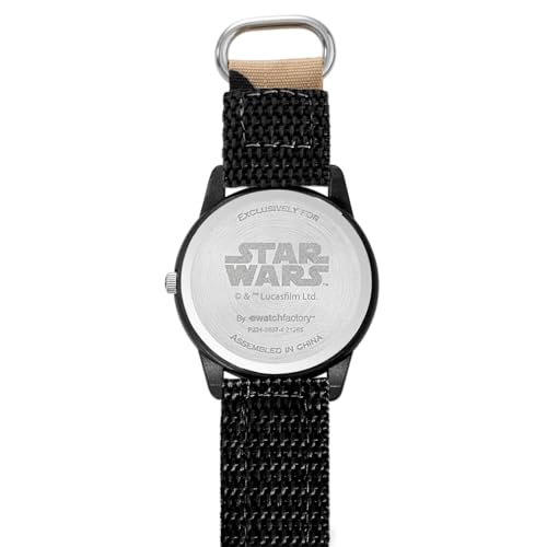 Image of STAR WARS Kids' Plastic Time Teacher Watch, Analog Quartz Nylon Strap Watch