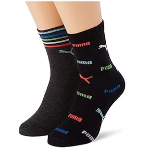 PUMA Children’s Logo All-Over-Print Socks uniseks-kind Puma Children’s Logo All-Over-Print Sokken 2 Pack (2-Pack)
