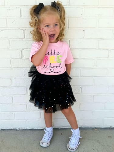 Image of First Day of School Shirt Girls Boys Preschool to 5th Grade Tshirt Kids Back to School Graphic Tee Tops