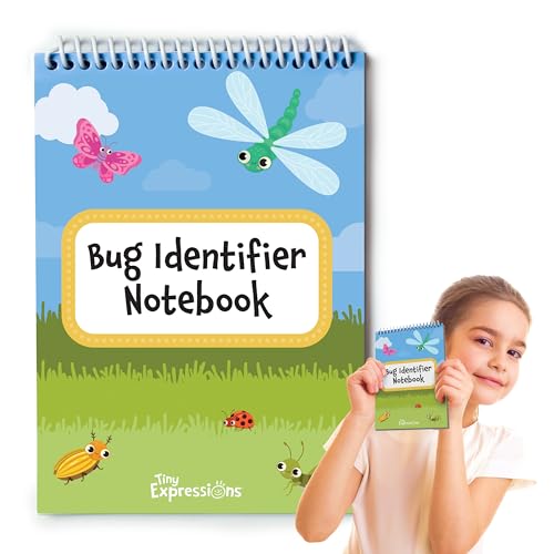 Tiny Expressions Bug Identifier Notepad – Insect Tracker for Nature Lovers & Outdoor Explorers – Companion Journal for Bug Catching Kit