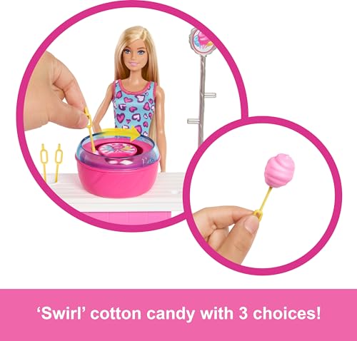 Barbie Mysteries: Beach Detectives Malibu Doll & Cotton Candy Game Booth Playset with 20 Accessories Including Prizes - image 3