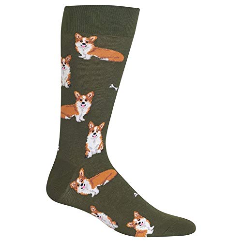 Image of Hot Sox Men's Fun Dogs Crew Socks - 1 Pair Pack - Cool & Funny Pets Novelty Fashion Gifts