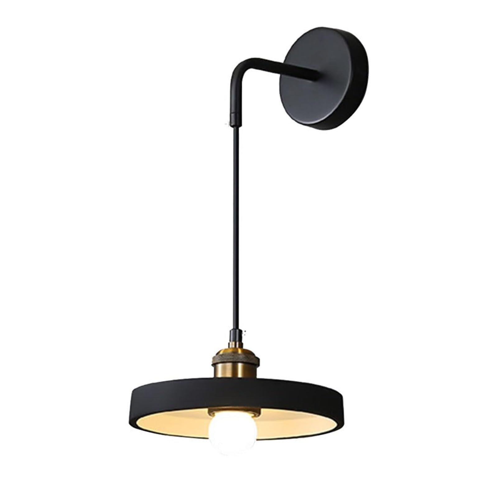 HUAYUSEDF Hanging Wire Modern Iron Shade Simple Wall Sconce Vanity Light for Bedroom Living Room Bar Loft Stairway