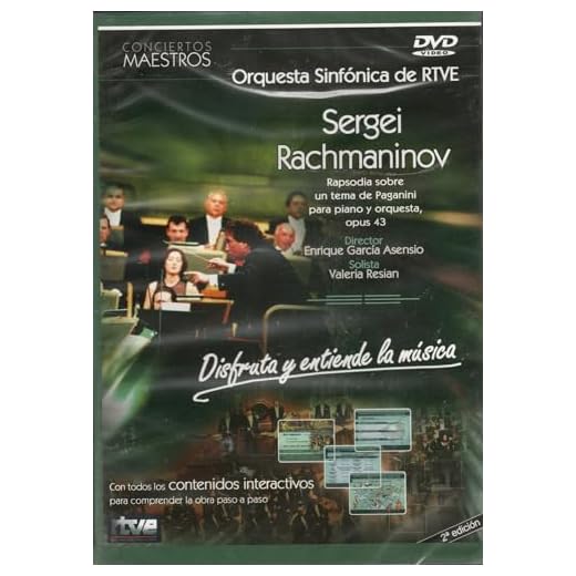 Conciertos Maestros: Rachmaninov - Rapsodia sobre un tema de Paganini, DVD de Orquesta Sinfónica RTVE, Director García Asensio