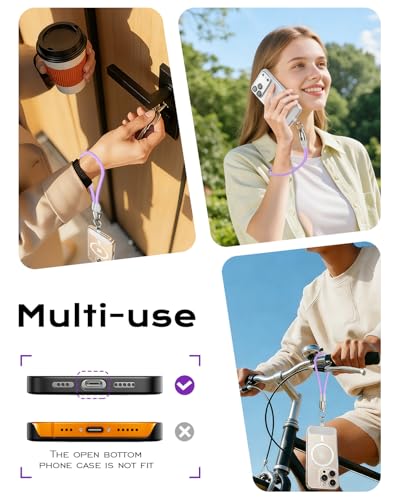 Image of USB C Short Charging Data Cable Lanyard Anti-Drop Wrist Strap Key Chain PD 240W 5A Fast Charging Phone Wrist Strap (30cm) Type C Charging Cord Braided 480mbps Data Transfer