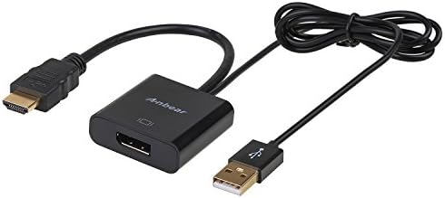 Anbear HDMI to Displayport Adapter, HDMI to displayport Cable(Male to Female) for HDMI Enabled Desktops and Laptops to Displayport Input Monitor Displays